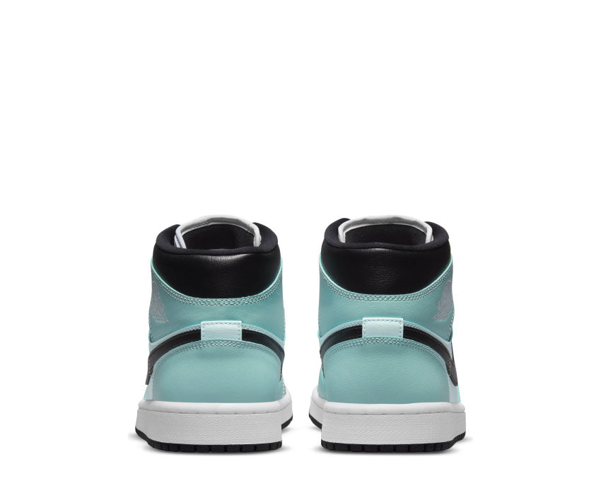 Jordan Air Jordan 1 Mid Light Dew Black Teal Tint White semelle — semelle blanche Air Jordan Mid