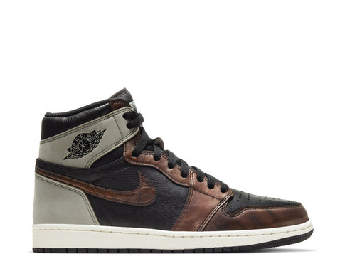 Jordan Air Jordan 1 Retro High OG Patina Black Starfish Mint Light Army — sneaker hombre multicolor