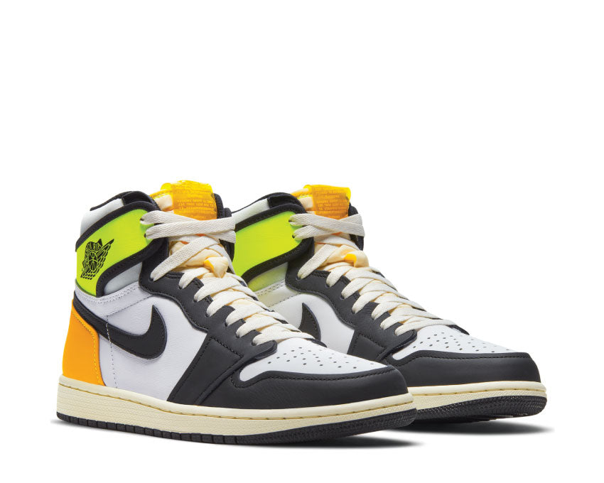 Jordan Air Jordan 1 Retro High OG Volt vue latérale — cuir jaune volt et noir