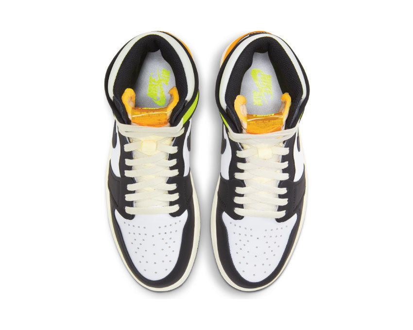 Jordan Air Jordan 1 Retro High OG Volt détail — cuir volt perforé