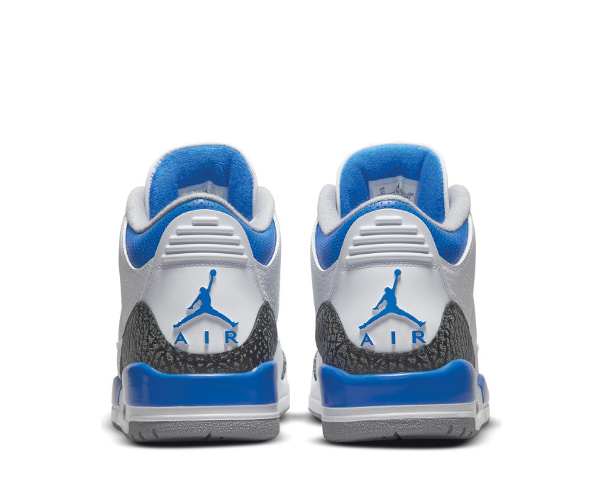 Jordan Air Jordan 3 Retro White Racer Blue Sohle — sichtbare Air-Sohle