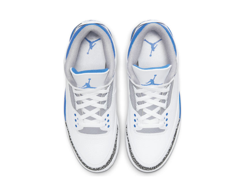 Jordan Air Jordan 3 Retro White Racer Blue Detail — Elefantenprint Schaft