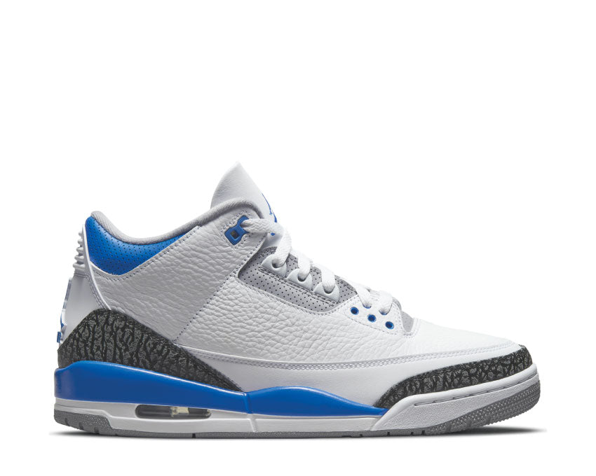 Jordan Air Jordan 3 Retro White Racer Blue — Unisex Sneaker Elefantenprint