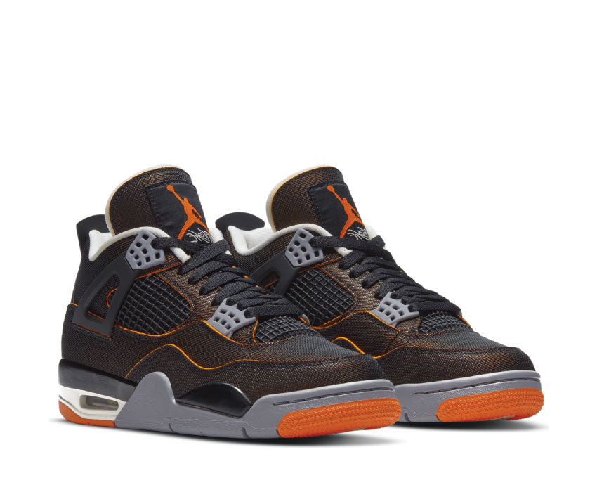 Jordan Air Jordan 4 Retro SE W Starfish Sail Black Starfish LT Smoke Grey vue latérale — cuir crème gris fumée