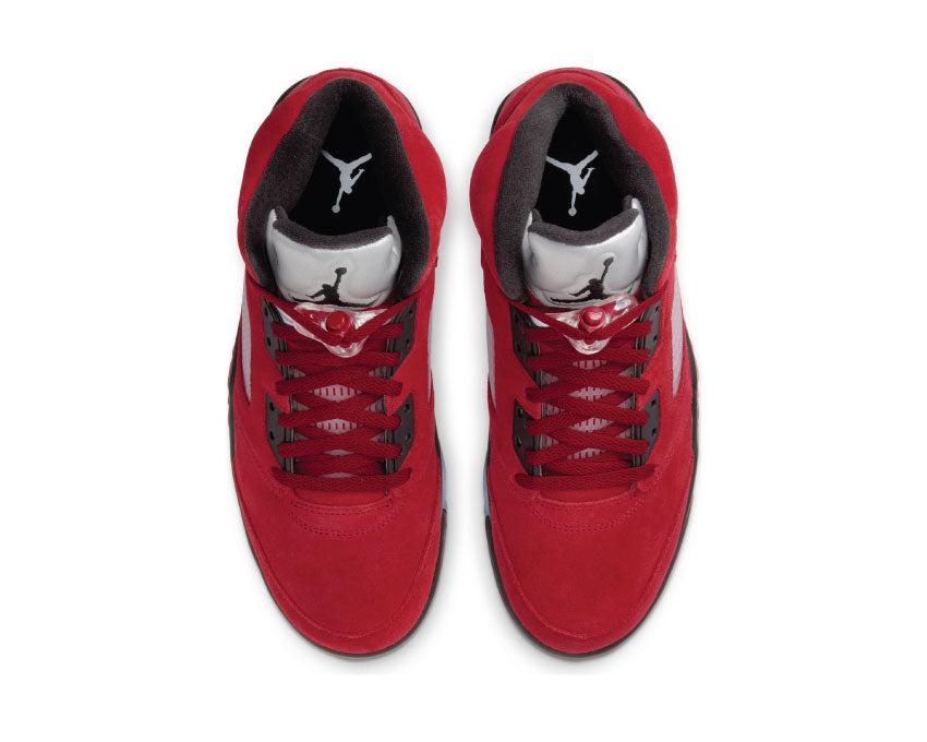 Jordan Air Jordan 5 Retro Varsity Red détail — tige suède et filet