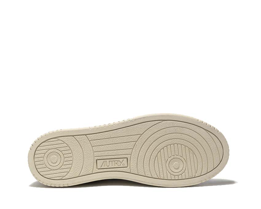 Autry Medalist Low Suede White/Blue détail — lacets et languette logo