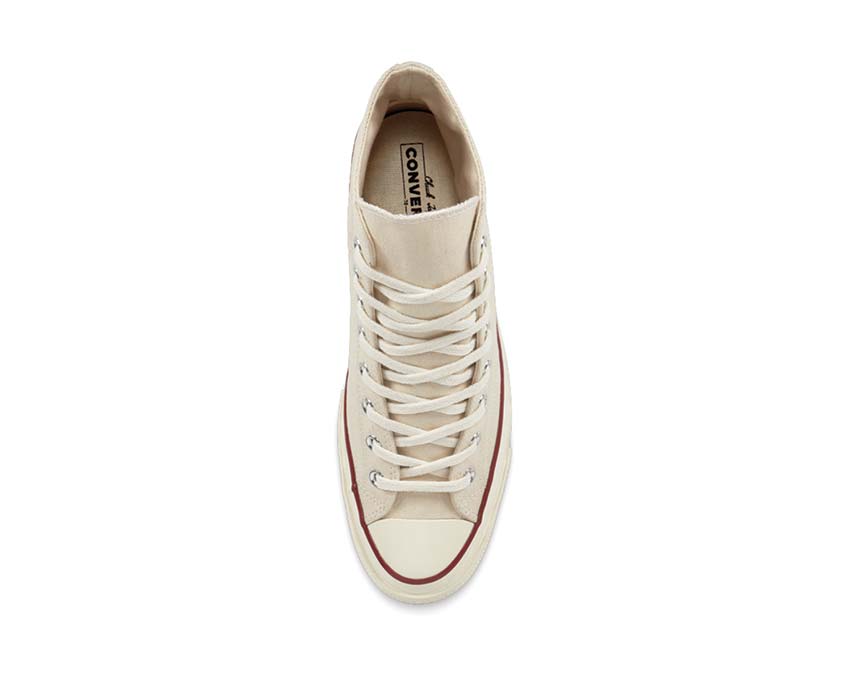 Converse Chuck 70 Classic High Top Parchment détail — renfort toe cap blanc