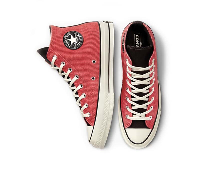 Converse Chuck 70 Hi Rhubarb Pie semelle — semelle caoutchouc vulcanisé rose