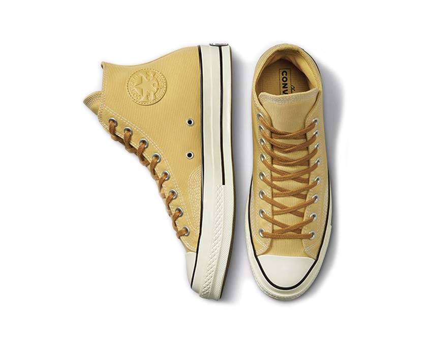 Converse Chuck 70 Hi Trailhead Gold semelle — semelle caoutchouc vulcanisé naturel