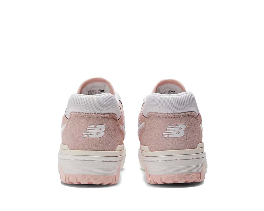 New Balance 550 W Blanc/Rose semelle — semelle compensée rétro épaisse