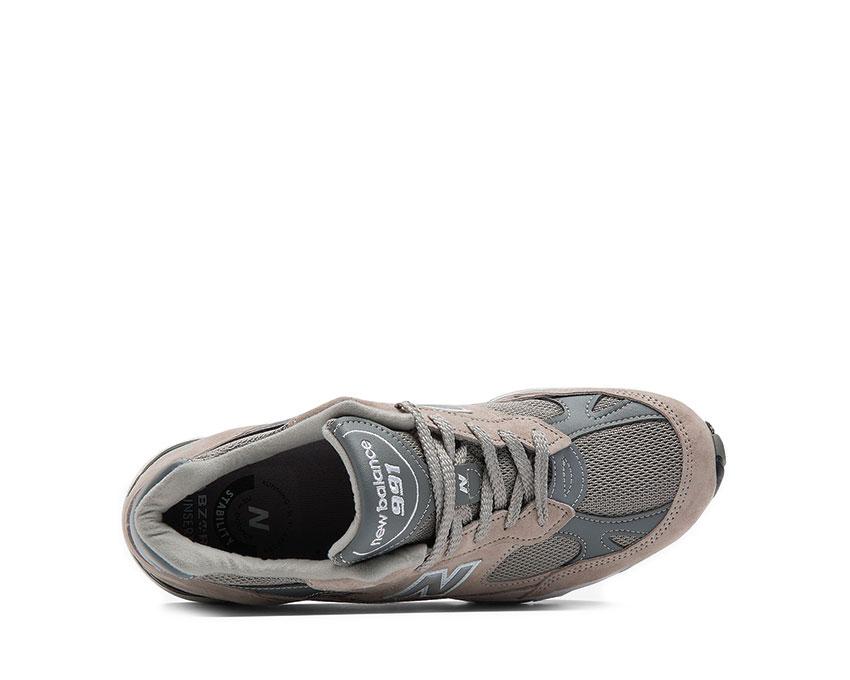 New Balance 991 Gris Made in UK vue latérale — sneaker femme amorti ENCAP