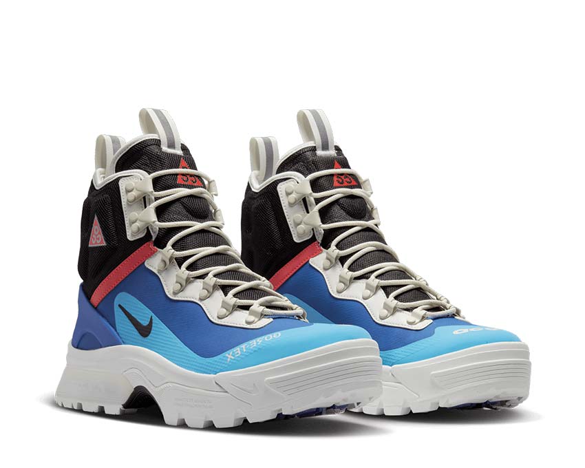 Nike ACG Air Zoom Gaiadome Gore-Tex Hyper Royal vista lateral — membrana Gore-Tex