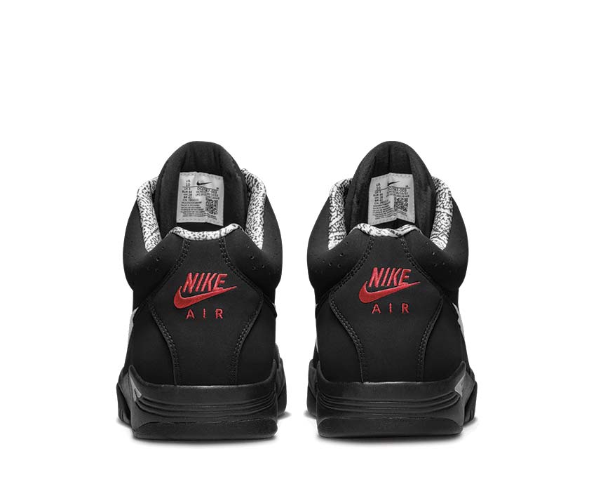 Nike Air Flight Lite Mid Black White Varsity Red suela — Air cushioning mid