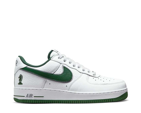 Nike Air Force 1 Low White Deep Forest — sneaker homme cuir blanc vert