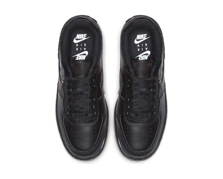 Nike Air Force 1 Shadow Black Detail — Doppelter schwarzer Leder Swoosh