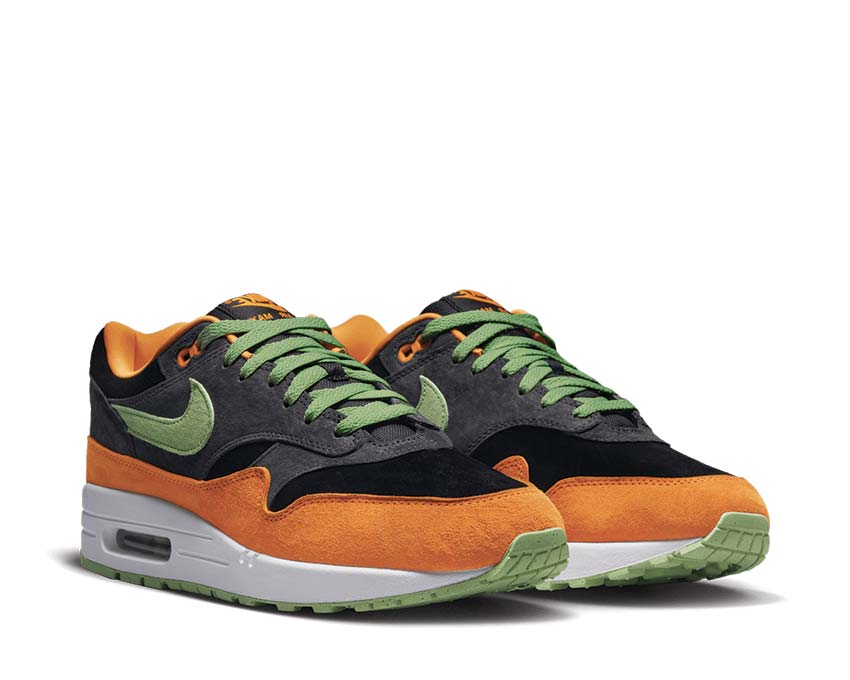 Nike Air Max 1 Prm Anthracite Honeydew vista lateral — mesh y cuero