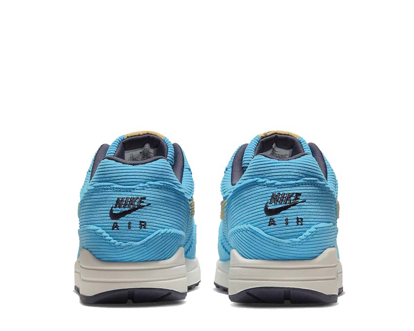 Nike Air Max 1 PRM Baltic Blue Sesame Gridiron semelle — Air Max visible