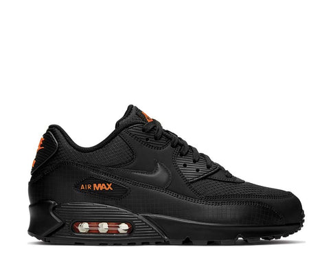 Nike Air Max 90 Black Total Orange — Unisex sneaker sichtbares Air