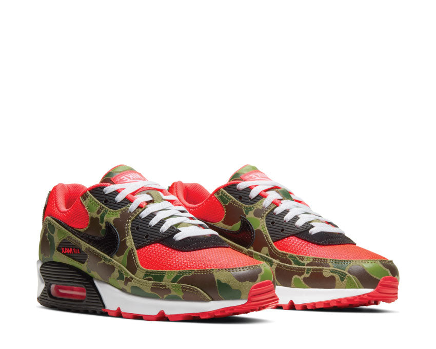 Nike Air Max 90 SP Infrared vista laterale — mesh mimetico