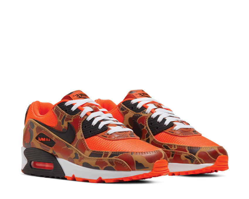 Nike Air Max 90 SP Total Orange vista lateral — mesh y cuero