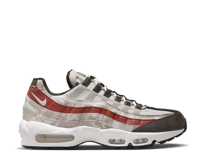 Nike Air Max 95 Light Bone Summit White Khaki Dune Red — sneaker homme Air Max