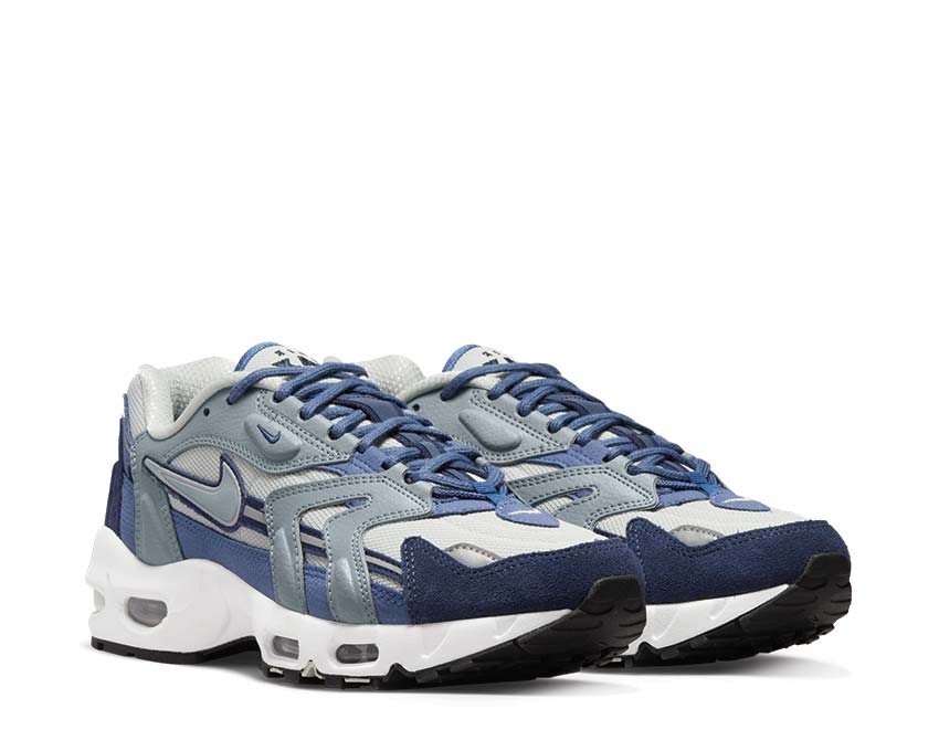 Nike Air Max 96 II Premium Light Silver Aviator Grey vue latérale — cuir premium aviateur