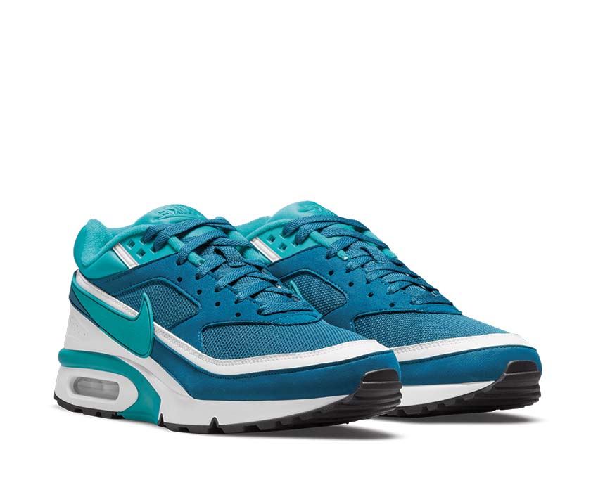 Nike Air Max BW OG Marina vista laterale — tomaia pelle nubuck marina