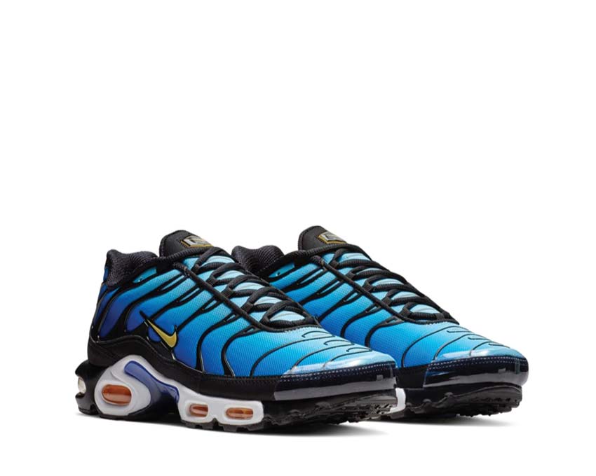 Nike Air Max Plus OG Hyper Blue vista lateral — parte superior de malla degradada