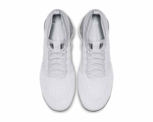 Nike Air Vapormax Flyknit 3 Platinum Detail — gewebtes Flyknit-Obermaterial