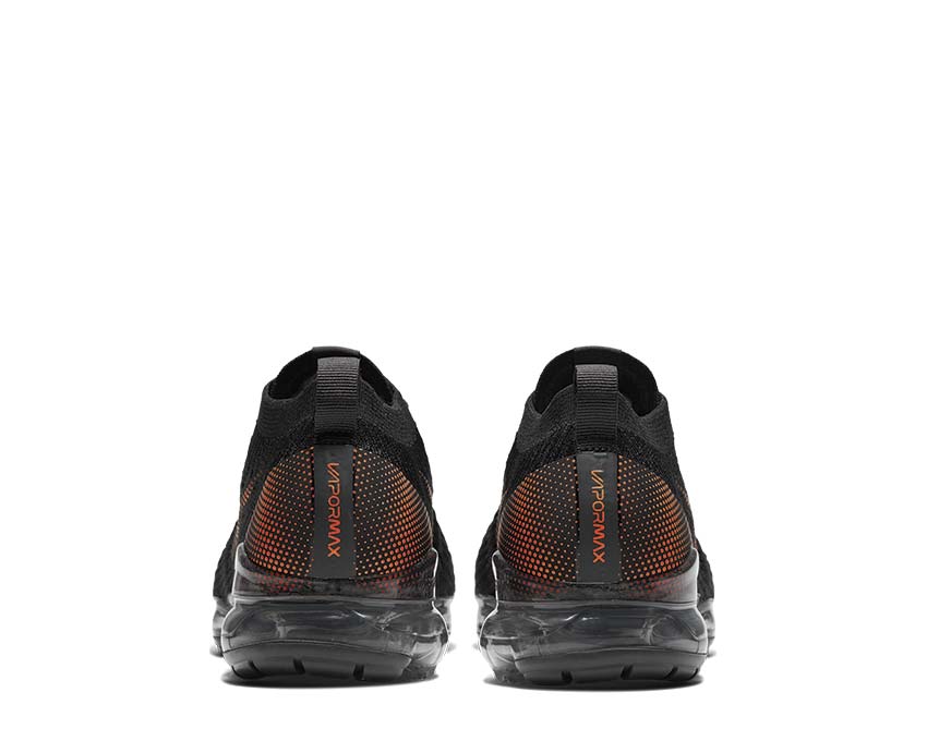 Nike Air Vapormax Flyknit 3 Black Total Orange suela — pod VaporMax