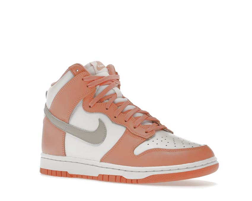 Nike Dunk High W Crimson Tint LT Iron Ore vue latérale — cuir et daim
