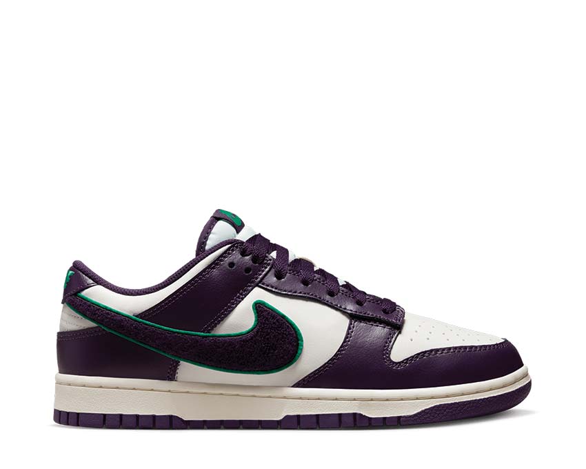 Nike Dunk Low Sail Grand Purple Neptune Green — sneaker homme colorway tricolore