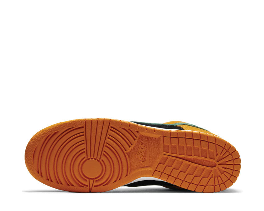 Nike Dunk Low SP Ceramic Black Nori detalle — parte superior nubuck nori