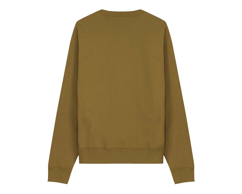 Nike Solo Swoosh HW BB Crew Desert Moss vista de espalda — fleece pesado desert moss
