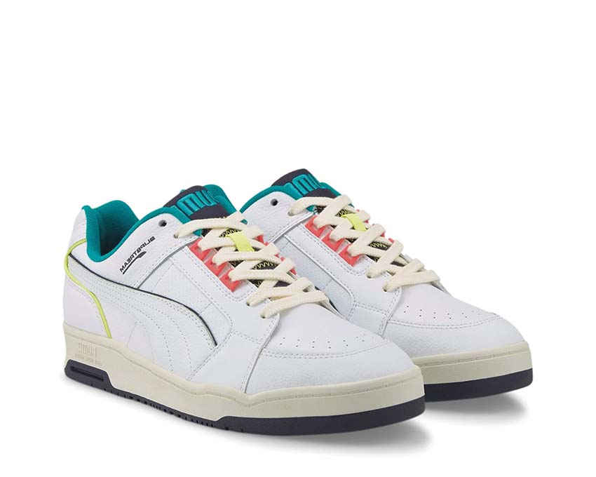 Puma Slipstream Lo STB White Parisian Night Seitenansicht — Glattleder und Wildleder